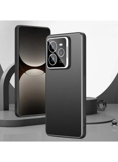 OCTOBER غطاء متوافق مع Realme GT7 Pro، غطاء معدني صقيل، غطاء حماية العدسة، حواف محدبة مقاومة للصدمات، تصميم رفيع جدًا.  - Image 1