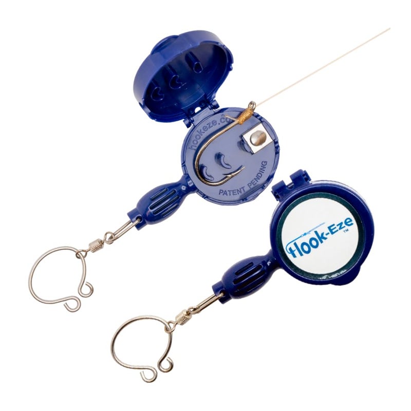 HOOK-EZE Fly Fishing Accessories - Knot Tying Tool for Tying Line to Hooks - Cool Gear and Equipment, Gadget to Tie Knots Quick and Easy - Stocking Stuffers & Fishing Gifts for Men - Blue - Image 1