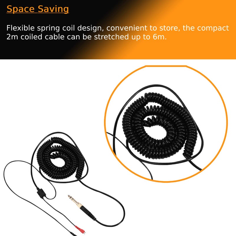 Richer-R كابل ملف زنبركي بديل Richer-R لسماعات الرأس Sennheiser HD25/ 560/540/ 480/430 - Image 5