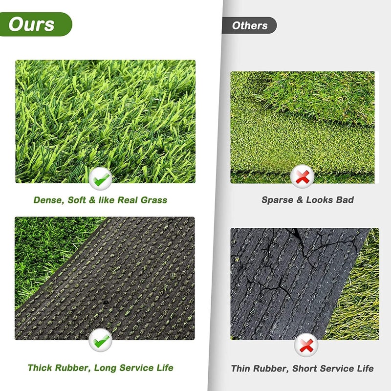FezepYmaz Bethebstyo Artificial Grass, 51" x 26" Dog Pee Pads, Professional Dog Potty Training Rug, Large Dog Grass Mat with Drainage Holes, Pet Turf Indoor Outdoor Flooring Fake Grass Doormat - Easy to Clean - Image 5