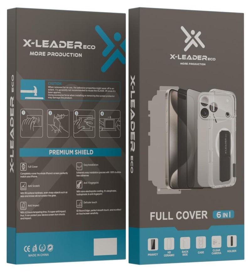 اكس ليدر X-LEADER ECO بكج حماية متكامل 6في1 للأجهزة الحديثة , ايفون 17 - الاكثر حماية - Image 1