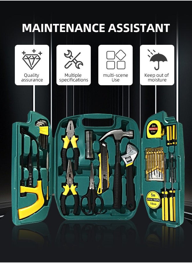 27PCS Tool Kits Wrench Set with Hammer Screwdriver Saw Auto Repair Furniture Maintenance Combination Set Household Hand Kit with Plastic Toolbox Storage Case - pzsku/Z789C81CCBE7F01B1B90AZ/45/_/1730707046/7b29edb0-f328-4029-8bf7-665d775e7278