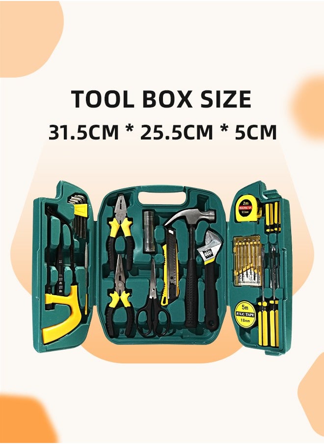 27PCS Tool Kits Wrench Set with Hammer Screwdriver Saw Auto Repair Furniture Maintenance Combination Set Household Hand Kit with Plastic Toolbox Storage Case - pzsku/Z789C81CCBE7F01B1B90AZ/45/_/1731893778/e8379f54-e4e5-4c24-9856-b5e4228a3018