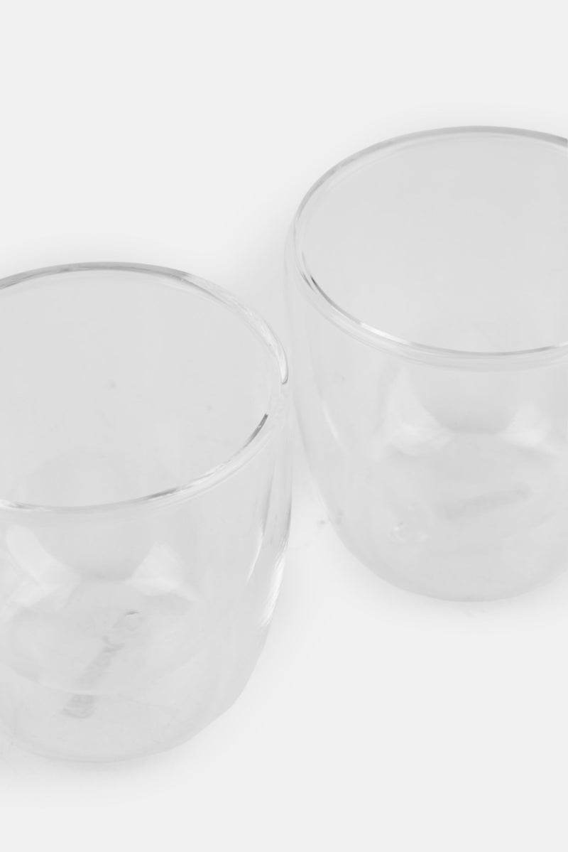 Fissman 2 Pieces Double Wall Glass Set 100 ml, Transparent - Image 3