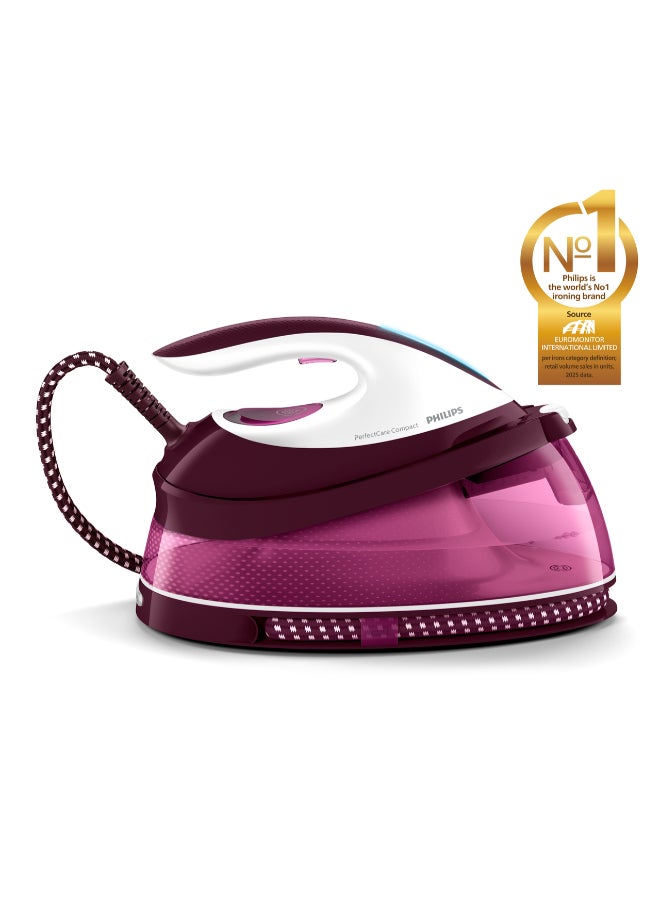 Philips Steam Generator Iron 1.5 L 2400 W GC7842/46 Burgundy/White - Image 1