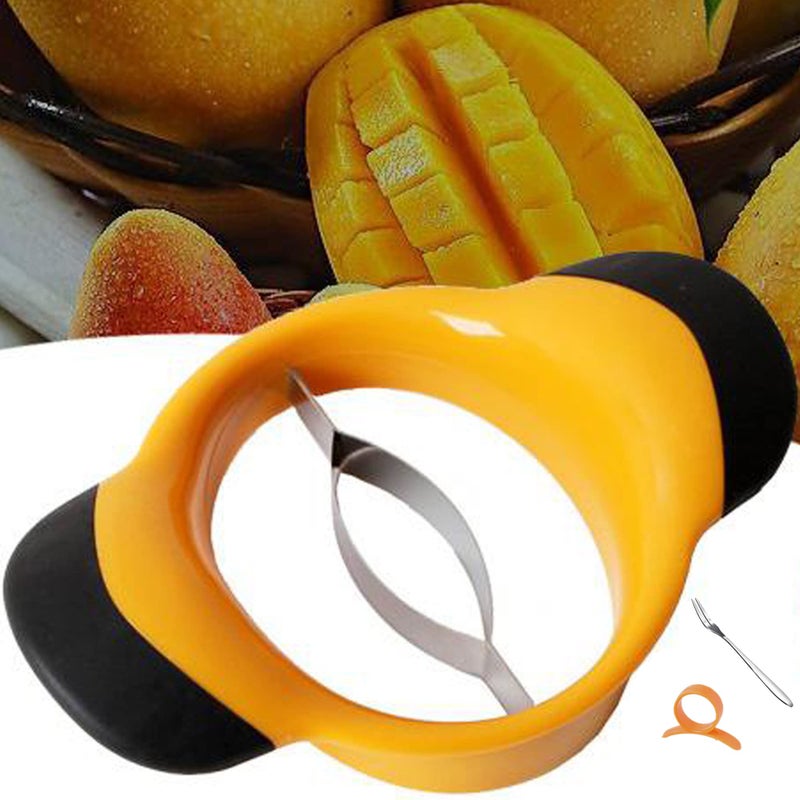 Mango Slicer Peeler and Pit Remover Tool ZLMC Mango Splitter Mango Slicer Cutter Pitter with Grip Handle
