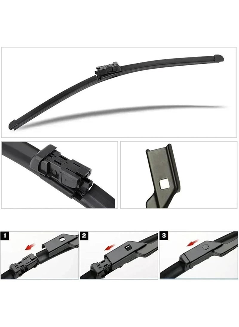 Generic Wiper Blades Compatible with MG ZS, 24 and 14 Inch, All Season Natural Rubber, 2-Piece Set  - Image 3
