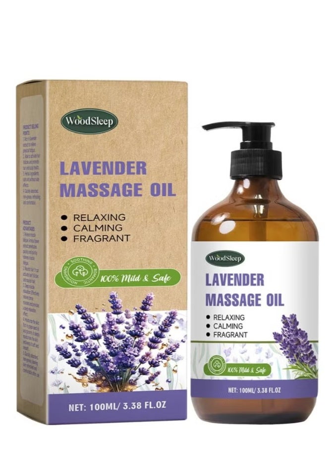 وودسليب زيت التدليك من زيت اللافندر العطري، يُستخدم في العلاج بالتدليك؛ يخفvender essential oil massage oil, used for massage therapy; relieves muscle pain; scraping and relaxing; natural lavender, suitable for skin and hair; unisex massage oilف من آلام العضلات؛ يزيل التعب ويخفف التوتر؛ اللافندر الطبيعي، مناسب للبشرة والشعر؛ زيت تدليك محايد. - Image 1