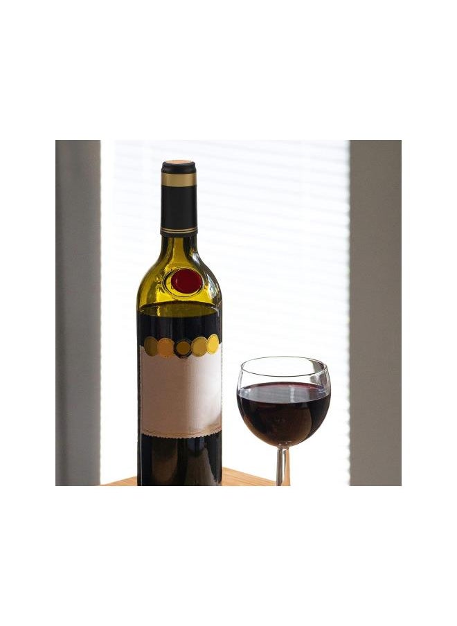 silvercnc - silvercnc Shrink Wrap Sealer 100Pcs PVC Heat Shrink Capsules Wine Bottle Capsules Wine Shrink Wrap Caps Shrink Caps for Wine Wine Cellars and Home (Black Golden Edg) Black Shrink Wrap - Image 1