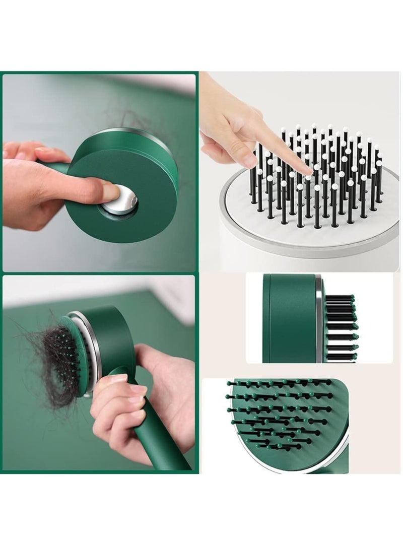 فرشاة شعر التنظيف الذاتي للنساء والرجال جميع أنواع الشعر مشط شعر محمول - Image 2