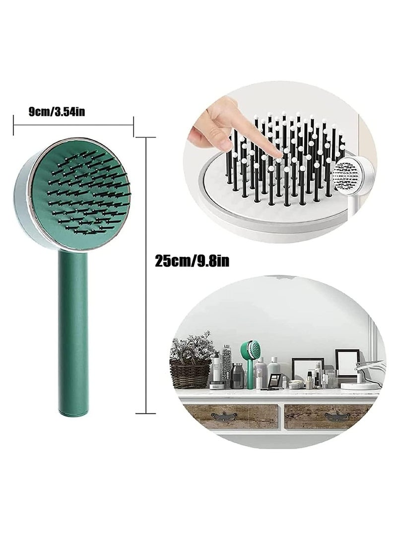 فرشاة شعر التنظيف الذاتي للنساء والرجال جميع أنواع الشعر مشط شعر محمول - Image 4