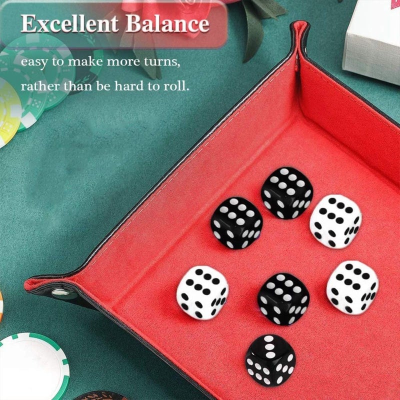 Zikra 6 Sided Dice Set 16mm Acrylic Dice 2 Color for Playing Games Dice Games, Math Games, Party Favors, Toy Gifts or Teaching Kids Math Board Games, Activity, Party Favors 100 Pieces - Image 4