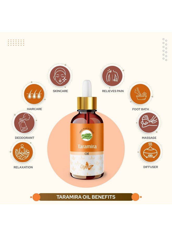 كريساليس زيت تاراميرا (Eruca Vesicaria Ssp. Sativa) زيت عطري نقي وطبيعي 100% غير مخفف، معيار عضوي / زيت تاراميرا للشعر والبشرة الصحيتين / يزيل القشرة 30 مل مع قطارة  - Image 3