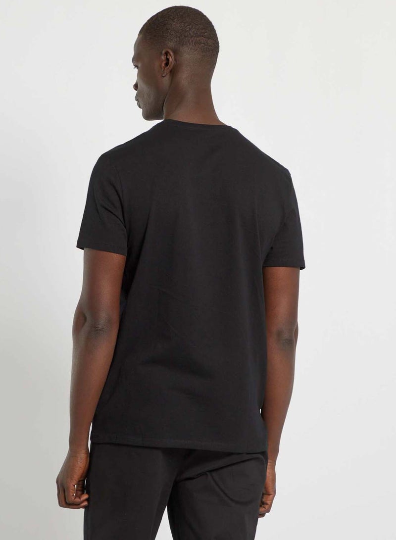 Kiabi plain-jersey-straight-t-shirt-black - Image 3