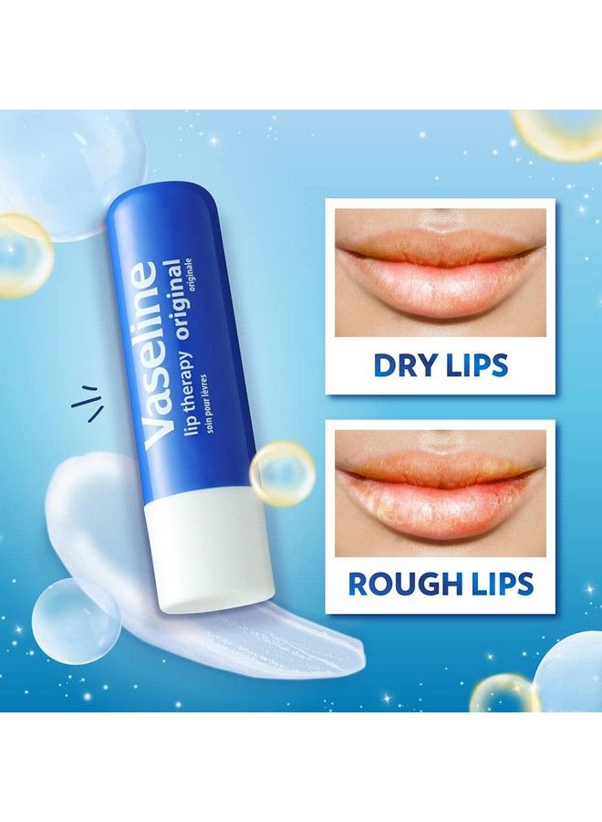 Vaseline Lip Therapy Stick Rosy Lips And Original Variety Pack : Petroleum Jelly Lip Balm : 48G Each (4 Pack) - Image 4
