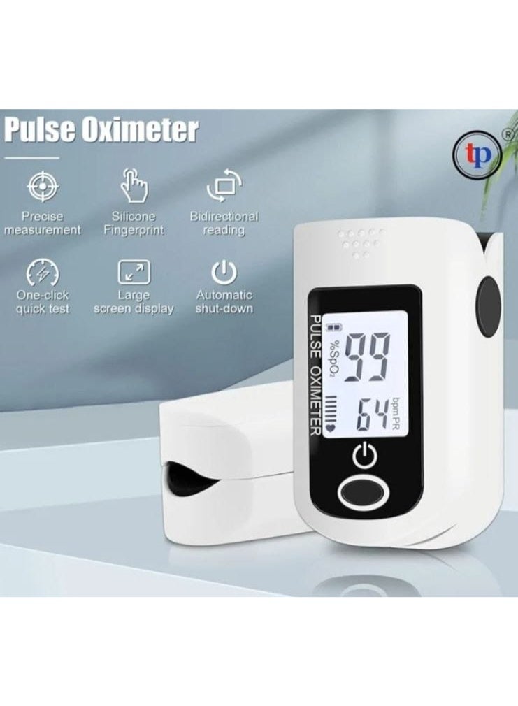 Pulse Oximeter مقياس التأكسج النبضي بطرف الإصبع مزود بشاشة عرض LED لقياس تشبع الأكسجين في الدم ومعدل ضربات القلب مزود بِطرف للإصبع - Image 2