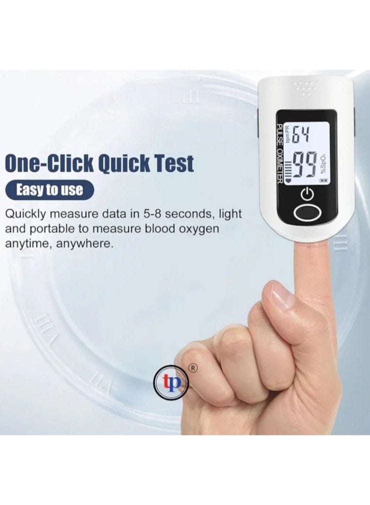Pulse Oximeter مقياس التأكسج النبضي بطرف الإصبع مزود بشاشة عرض LED لقياس تشبع الأكسجين في الدم ومعدل ضربات القلب مزود بِطرف للإصبع - Image 3