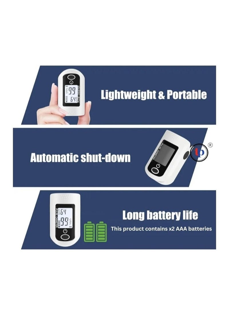 Pulse Oximeter مقياس التأكسج النبضي بطرف الإصبع مزود بشاشة عرض LED لقياس تشبع الأكسجين في الدم ومعدل ضربات القلب مزود بِطرف للإصبع - Image 5