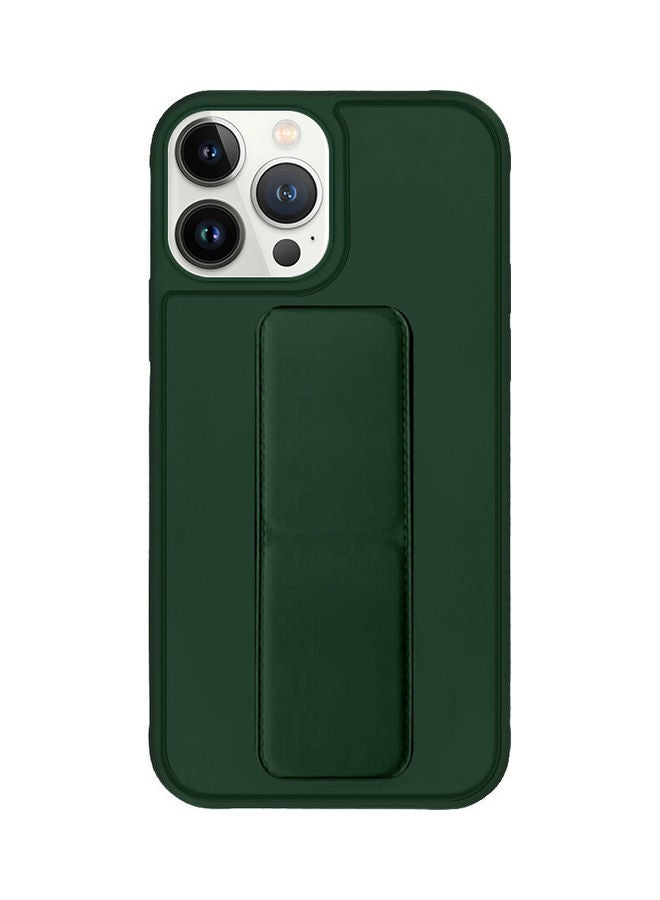 MARGOUN Protective Case Cover With Finger Grip Stand For iPhone 13 Pro Dark Green Dark Green - Image 1
