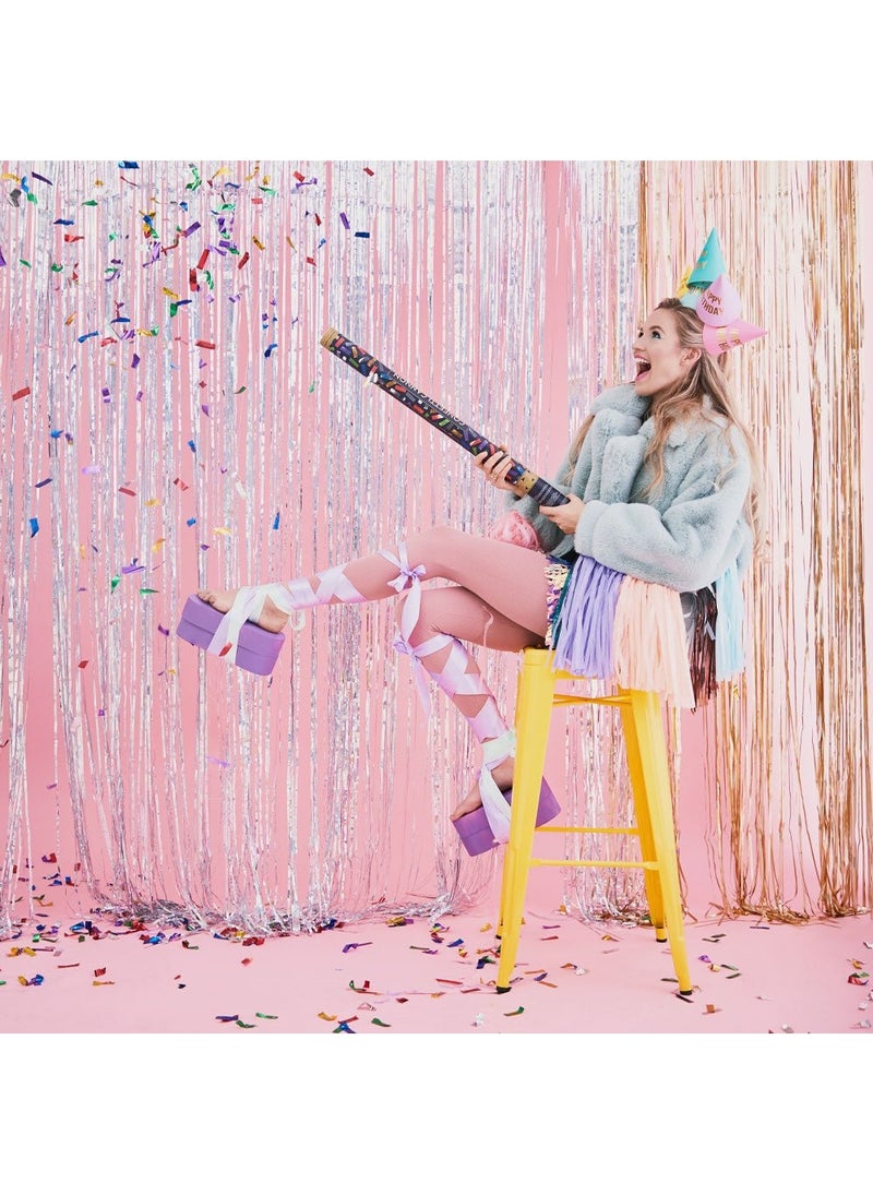 PartyDeco Happy Birthday Paper Hats Multicolor 16cm 6-Pack - Image 3