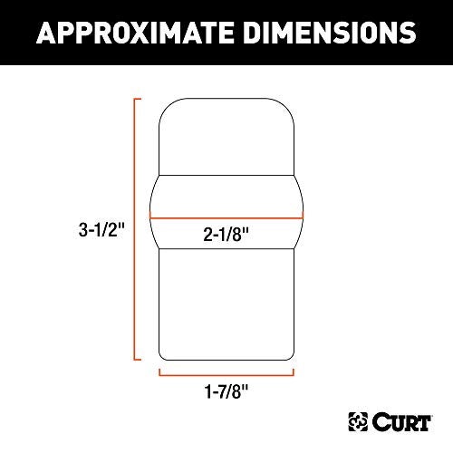Curt غطاء كرة سحب مقطورة مطاطي أسود CURT 21800، بقطر 1-7/8 أو 2 بوصة - Image 2