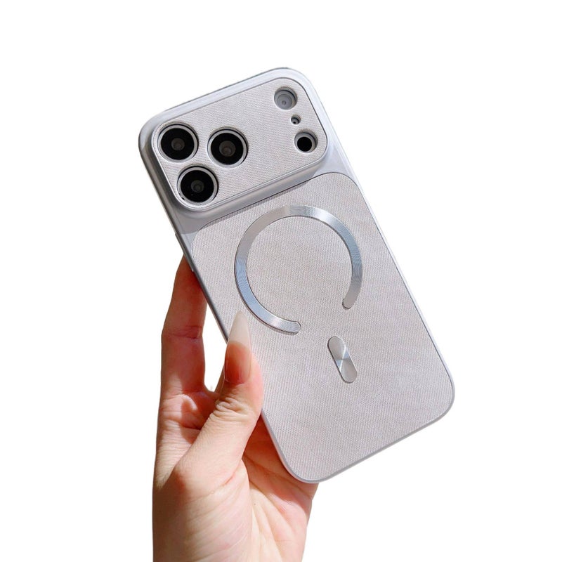 Acrylic MagSafe Case for iPhone 13 with Strong Magnetic and Full Coverage plus Shockproof plus Anti-Slip Grip plus Drop Protection in White - Veloris - Image 1