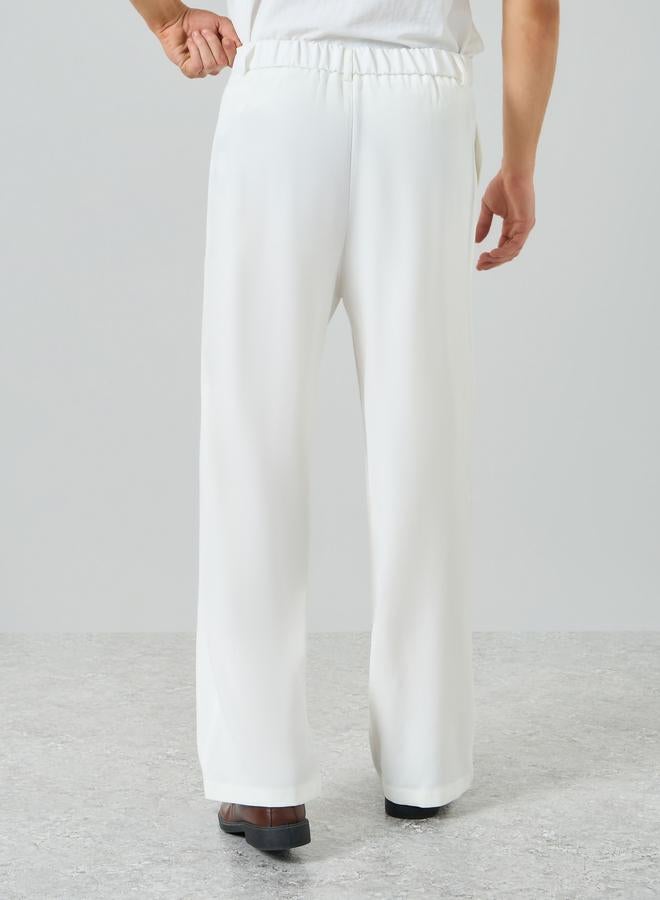 Take Two Men White Slant Pocket Pleated Straight Leg Pants - Image 5