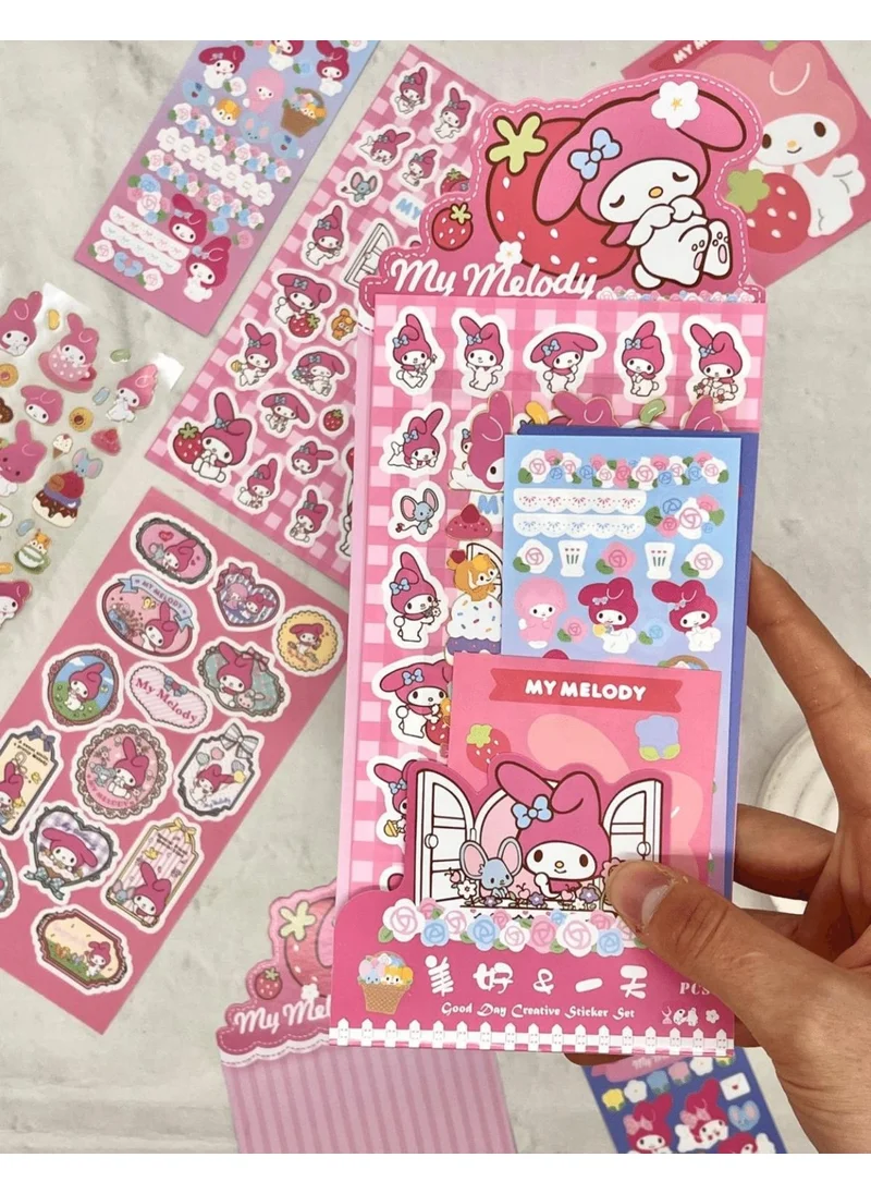 Kağıt Gemi Dükkan Paper Ship Shop Sanrio My Melody Character 6 Sheets Sticker Bullet Journal Decal