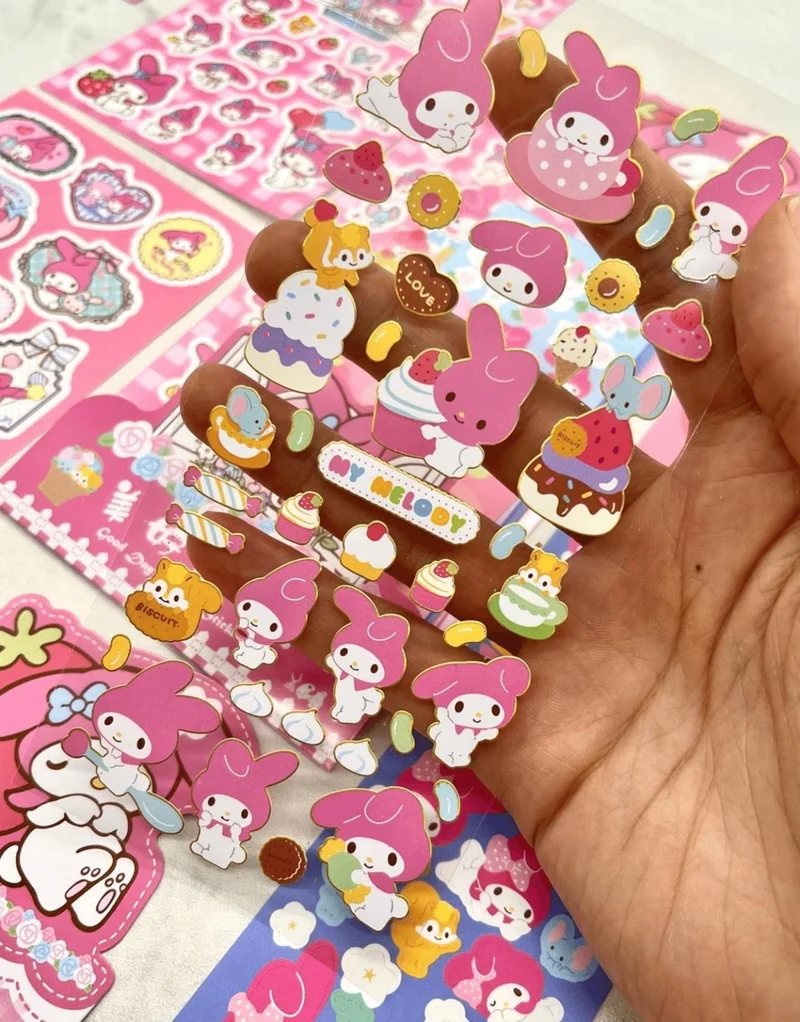 Kağıt Gemi Dükkan Paper Ship Shop Sanrio My Melody Character 6 Sheets Sticker Bullet Journal Decal