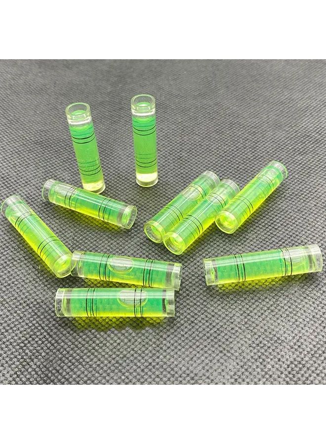 20 قطعة من مستويات الفقاعة الأسطوانية الصغيرة 8x35 ملم مجموعة مستويات الروح الأكريليكية الشفافة - Image 2