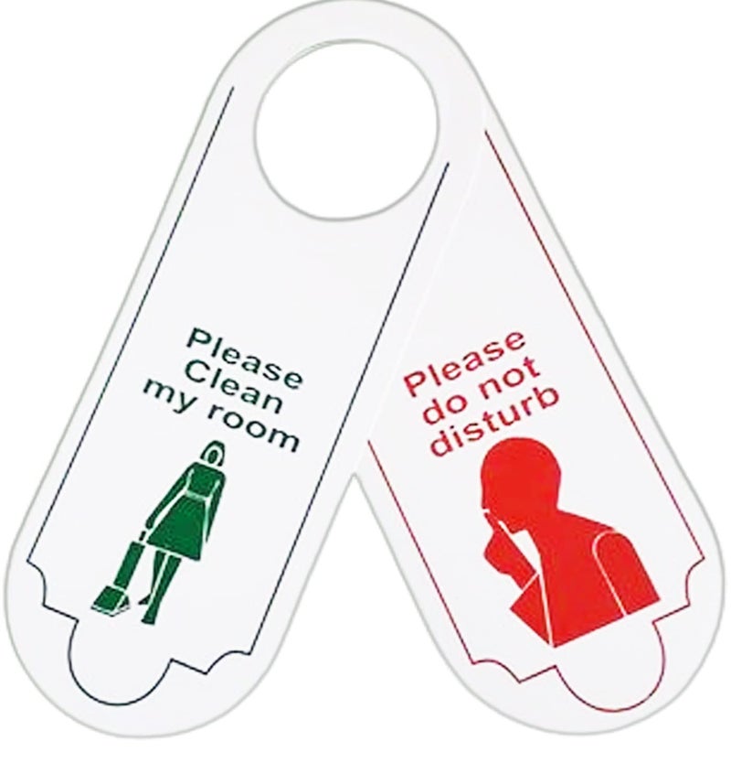 clayherbs 50 Sets Door Knob Hanger, Privacy Sign, DND Sign, Door Tags | Do Not Disturb & Clean My Room Card Tags | Hotel Toiletries | Guest House Door Hanger | Hotel Amenities | Marriage Guest Toiletry Kit | Pack Of 50 - Image 1