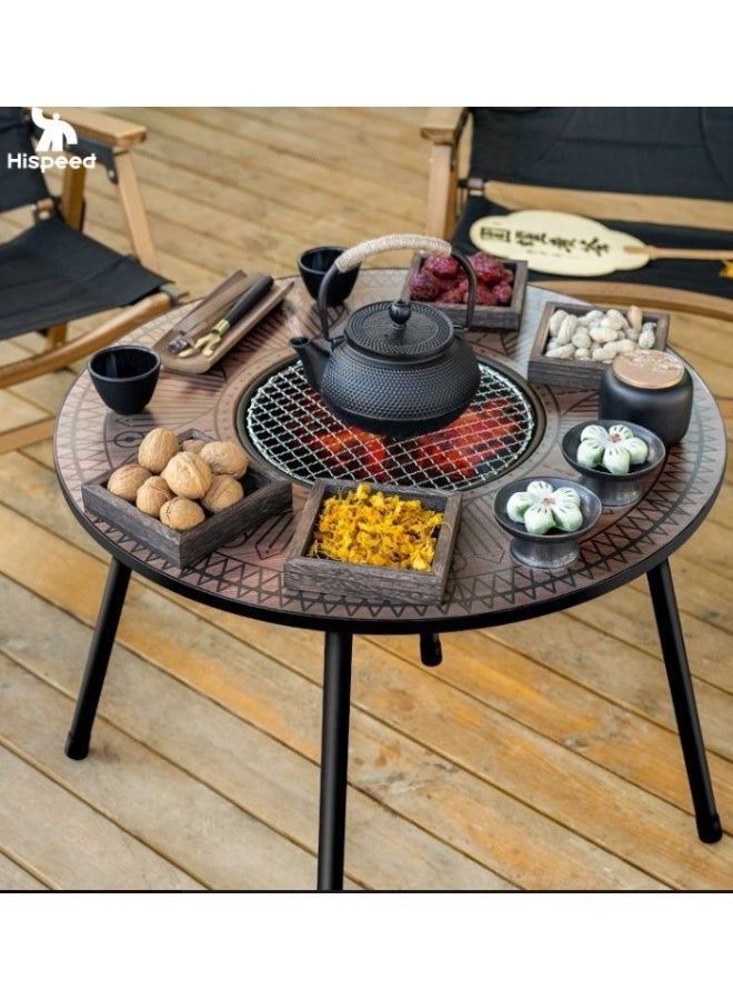 A Table Made Of High-Quality Carbon Steel, An MDF Board For Travel And Picnics, Uniquely Designed Furniture, A Camping Set, And a Folding BarbecueTable With a Stove. - Image 1
