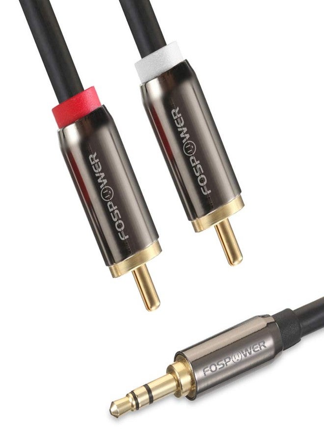 FosPower 3.5mm to RCA Cable (10FT), FosPower RCA Audio Cable 24K Gold Plated Male to Male Stereo Aux Cord [Left/Right] Y Splitter Adapter Step Down Design - Image 2