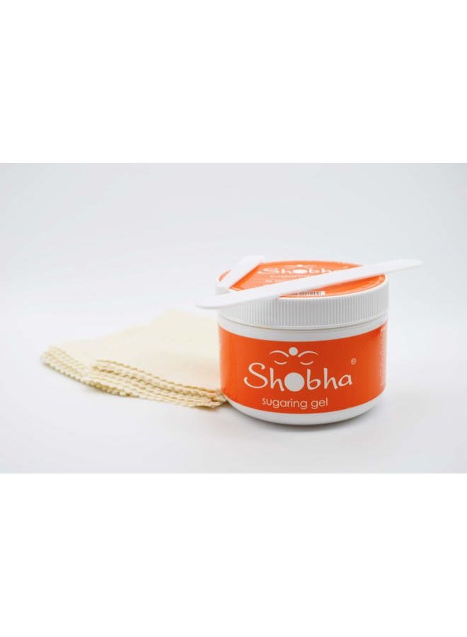 shobha Sugaring Kit - Professional Salon Formula Hair Removal Kit - Sugaring Wax, Reusable Muslin Strips & Plastic Reusable Spatulas - Gentle Waxing Alternative - Image 1