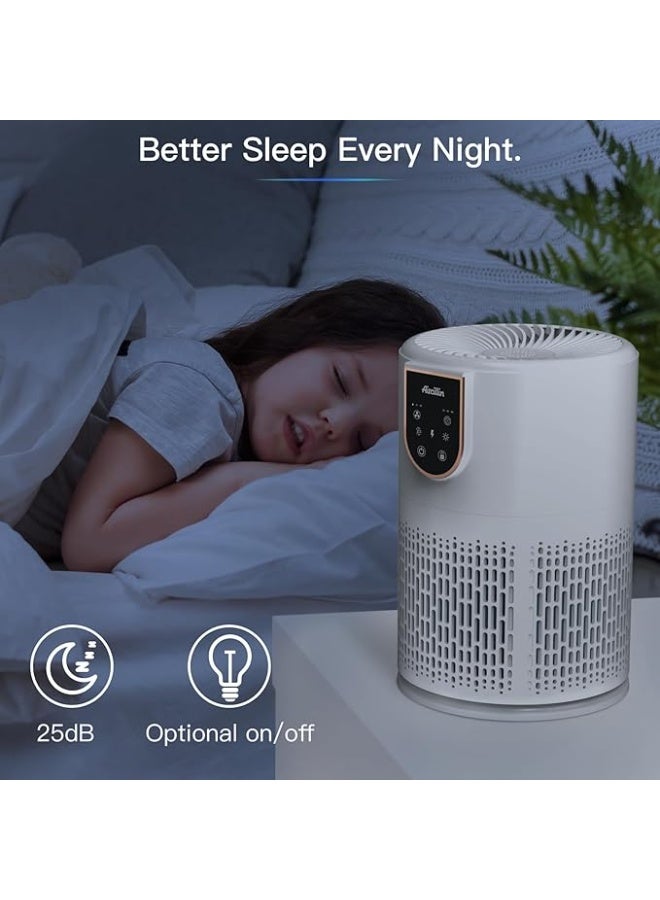 Air Purifiers for Home Bedroom,Aircillin H13 True HEPA Filter Air Cleaner Remove 99.97% 0.3 Micron Particles/Smoke/Pet Dander/Pollen/Odor/for Office, Dorm, Apartment, Kitchen (1-Pack AP0801) - Image 5