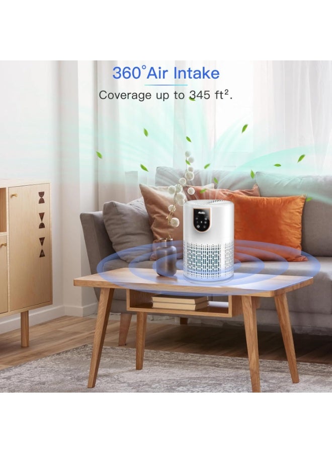 Air Purifiers for Home Bedroom,Aircillin H13 True HEPA Filter Air Cleaner Remove 99.97% 0.3 Micron Particles/Smoke/Pet Dander/Pollen/Odor/for Office, Dorm, Apartment, Kitchen (1-Pack AP0801) - Image 4