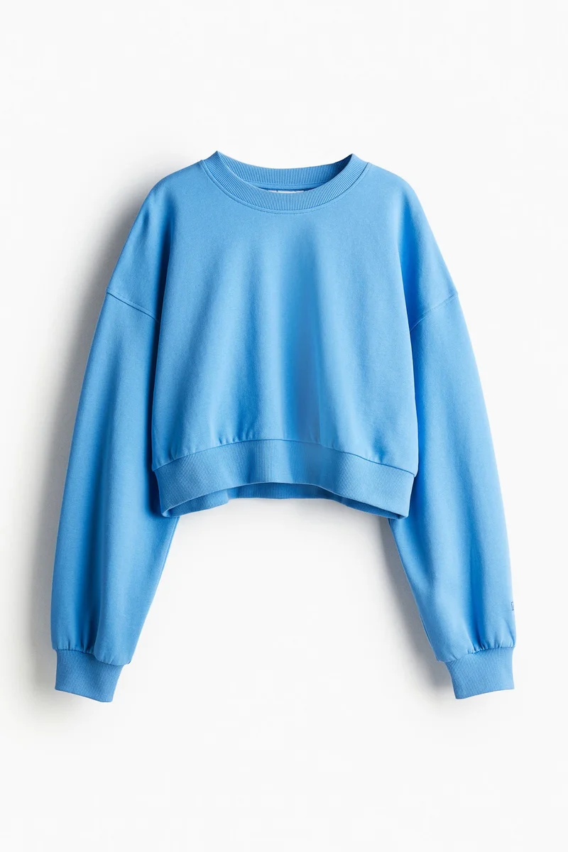 H&M Crew Neck Crop Sweatshirt