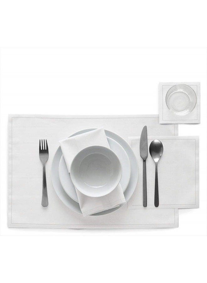 MY DRAP Washable and Reuseable Cloth Placemat - 17.7 x 12.6 in (12 Per Roll, Cotton Cream) - Image 2