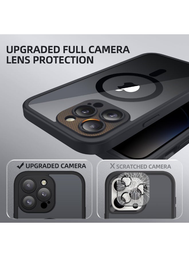 بيرفي جراب مغناطيسي لهاتف iPhone 14 Pro Max، متوافق مع MagSafe، واقي شاشة مدمج للخصوصية وحماية مطورة للكاميرا، جراب هاتف كامل الجسم مضاد للتجسس ومقاوم للصدمات لهاتف 14 Pro Max 6.7 بوصة، أسود - Image 4