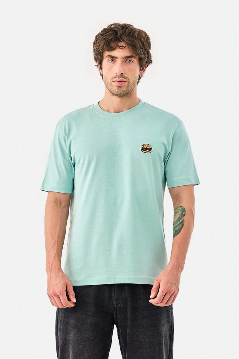 سنيتش تيشيرت مطرز بالهامبرجر