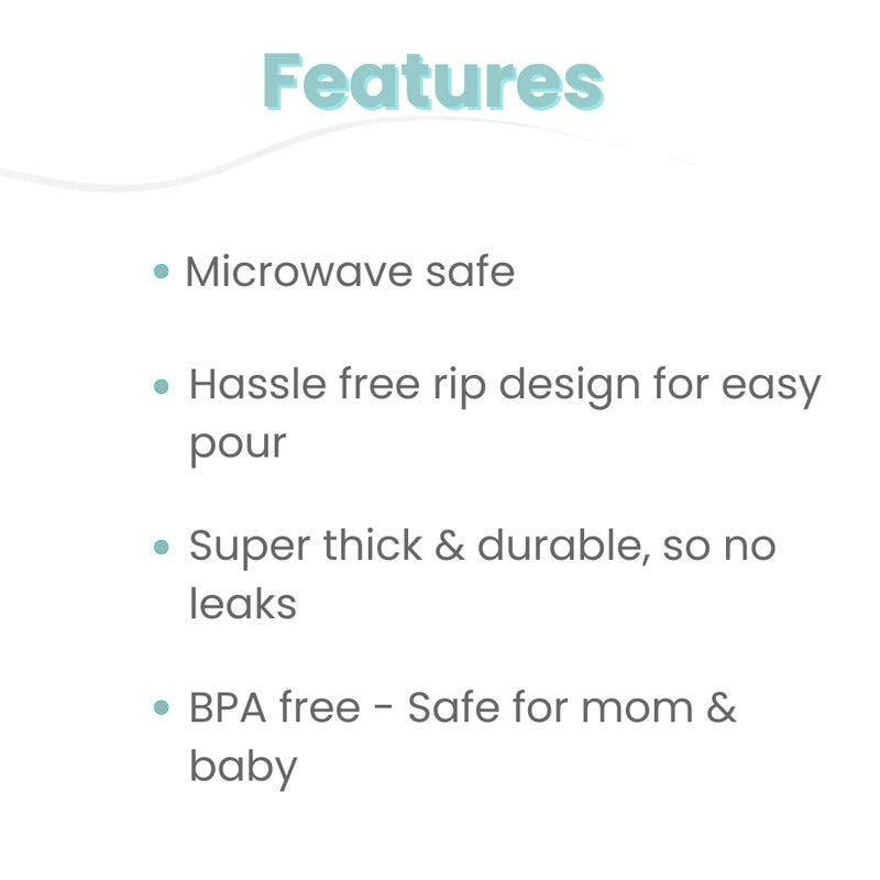 Zomee Breast Milk Storage Bags 8oz - Leakproof Double-Zip Seal, Self-Standing, Easy-Pour Design, Freezer Safe, Pre-Sterilized, BPA & Phthalate Free - Bulk Pack of 90 - Image 3