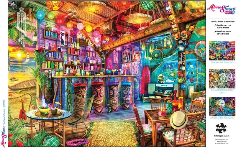 Buffalo Games - Aimee Stewart - Tiki Beach Sunset - 1000 Piece Jigsaw Puzzle - Image 5