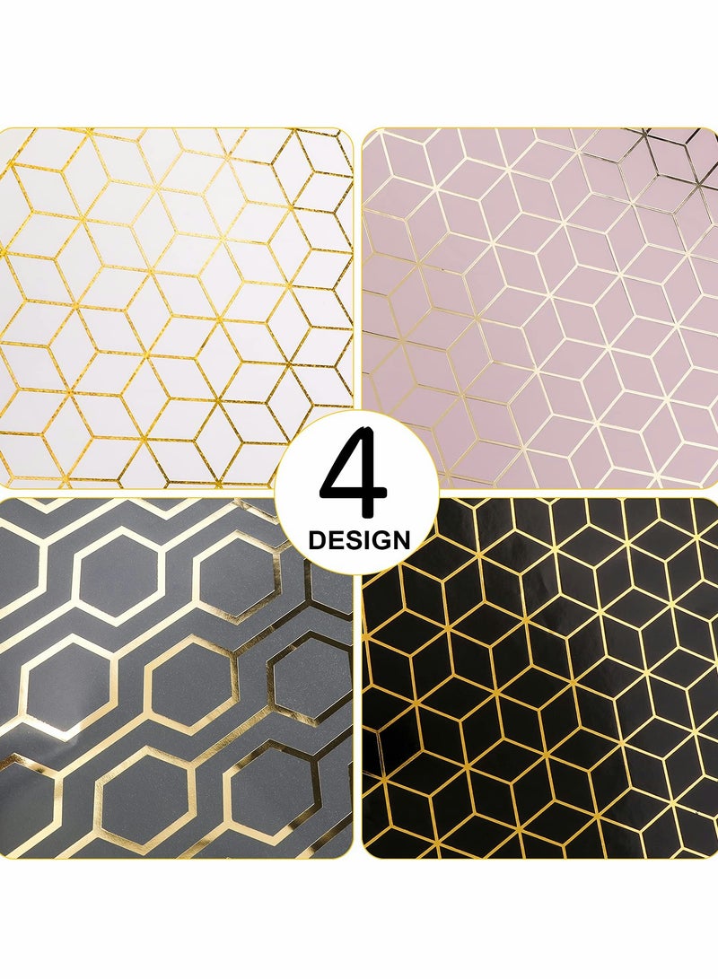 SOLARAE Gift Wrapping Paper, Foldable Bronzing Craft Paper Suitable for Flower Wrapping, Wedding Birthday Shower (4 Sheets, 27.6 * 19.7inch) - Image 2