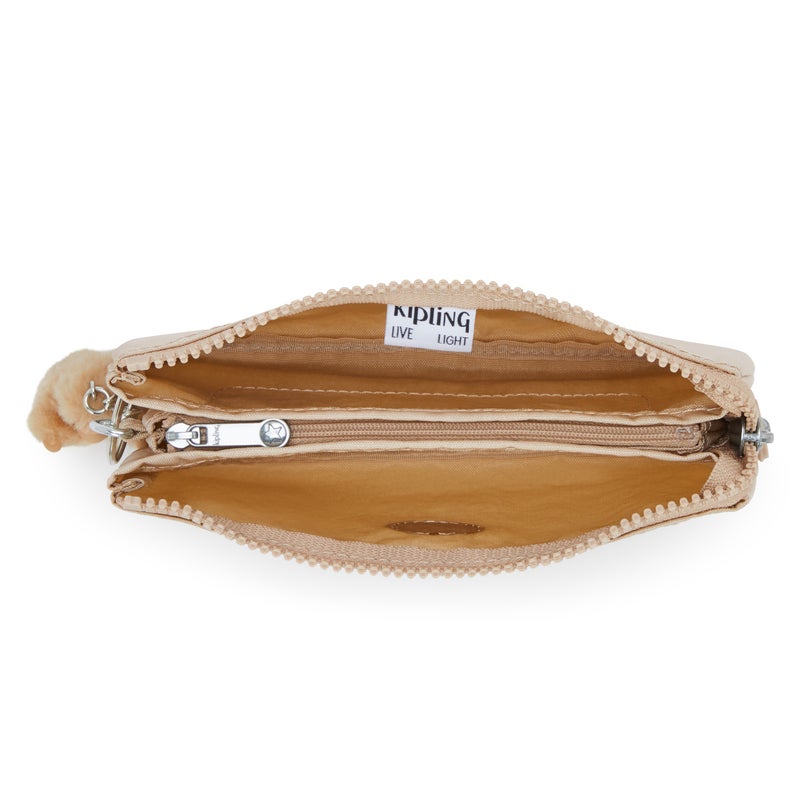 kipling Creativity L Sparkled Beige Large Purse - Image 3