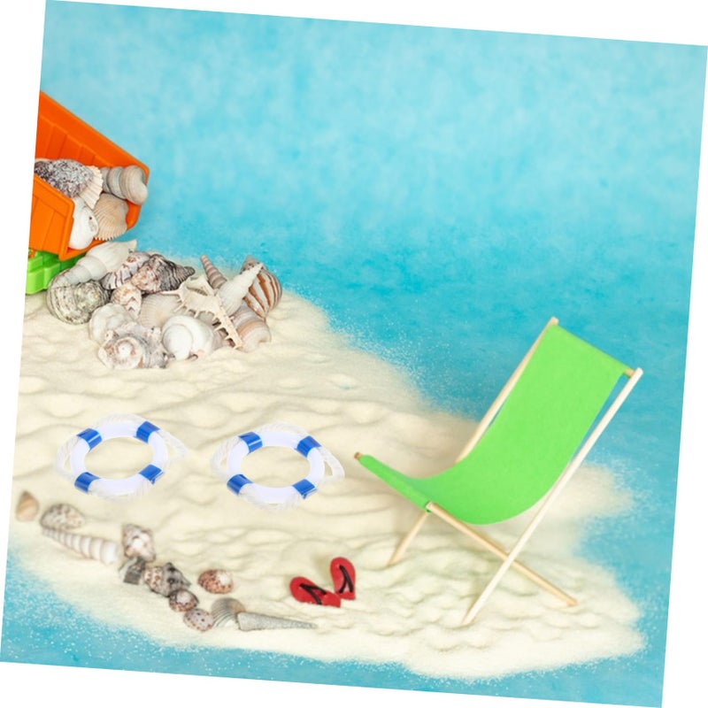10Pcs Mini Swim Ring Props Small Life Buoy Models Dollhouse Decorations Beach House - Image 5