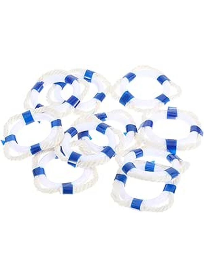 10Pcs Mini Swim Ring Props Small Life Buoy Models Dollhouse Decorations Beach House - Image 1