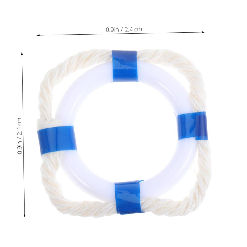 10Pcs Mini Swim Ring Props Small Life Buoy Models Dollhouse Decorations Beach House - Image 3