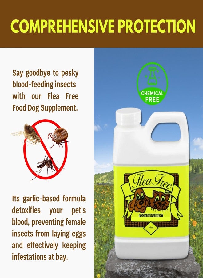 Goodscious Flea Free Food Supplement for Natural Pet Products - Natural Flea and Tick Prevention for Dogs and Cats - Pure Multivitamin for Small & Large Dogs - Organic Vitamin Supplement Formula Feeding (16 oz) - Image 4