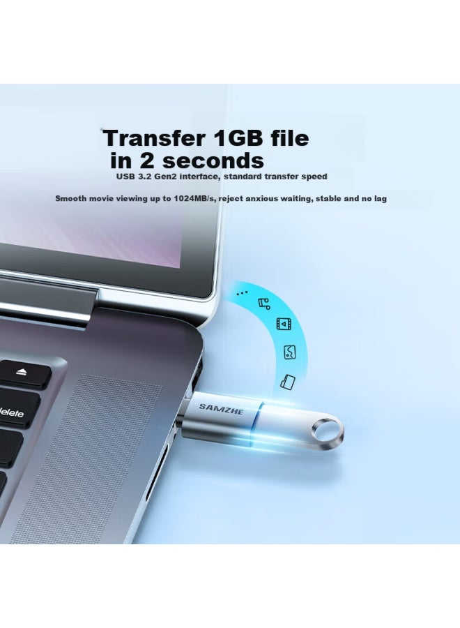 SAMZHE Shanze Type-c Adapter Usb3.2gen2 For Apple 15 Android Huawei Phones Otg Data Converter Cable For Usb Drive Ipad Tablet Headphones Keyboard Mouse Car Charger Connector - Image 3