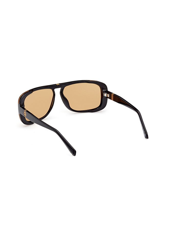 GUESS Rectangular Sunglasses For Men - Black Orange  - Image 3